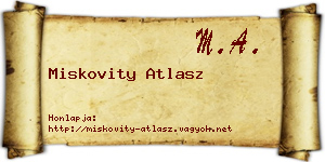 Miskovity Atlasz névjegykártya